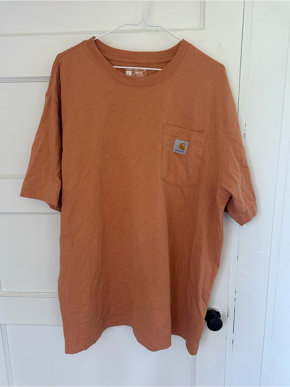 Carhartt Short Sleeve Pocket Tee in Rust Orange